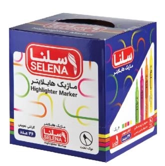 ماژیک هایلایتر چهار رنگ نوک تخت - 36عددی