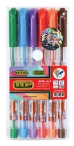 خودکار رنگارنگ سلنا نوک 0.1 - بسته 6 عددی