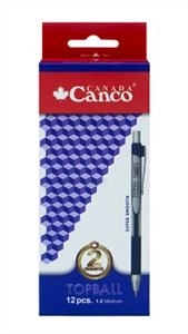 خودکار تاپ بال فشاری کنکو - گیره فلزی نوک 1 - بسته 12 عددی - جوهر نانو