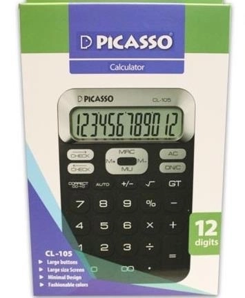ماشین حساب 12 عدد اعشار پیکاسو مدل CL-105