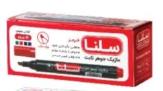 ماژیک قرمز جوهر ثابت - نوک تخت 12عددی