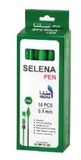 خودکار سبز سلنا نوک 0.1 - بسته 10 عددی