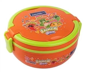 ظرف غذا مایکروفری 2 طبقه دو دسته با قاشق و چنگال پارسیکار JM 5501