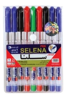 خودکار چهار رنگ اصلی سلنا نوک 0.1 - بسته 9 عددی