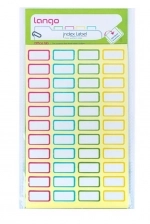 برچسب دوررنگی سایز10*20میلیمتر4برگی لانگوکدK-444 یا کد045