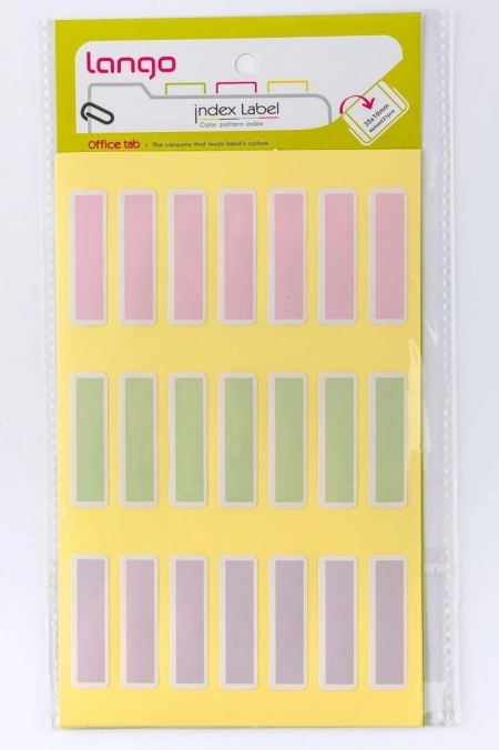برچسب پاستلی سایز10*35میلیمتر4برگی لانگوکدK-421 یا کد054