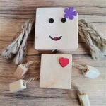 عروسک طرح چوبی فنری - مکعبی
