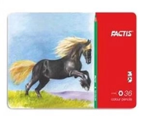 مداد 36 رنگ جعبه فلزی فکتیس - قراص 4 عددی